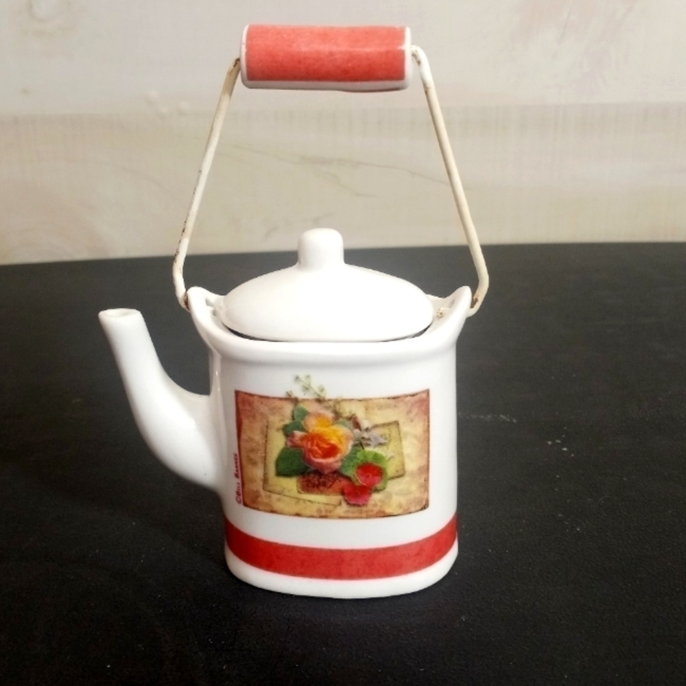 Small Teapot with Floral Design